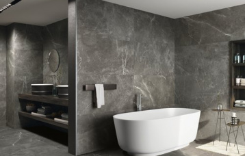 Bayona Grey Natural 60 x 120 cm. Pavimento Bayona Grey Natural 120 x 120 cm.