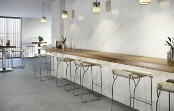 Vanglih pulido 60 x 120 cm. Pavimento Natural 120 x 120 cm.