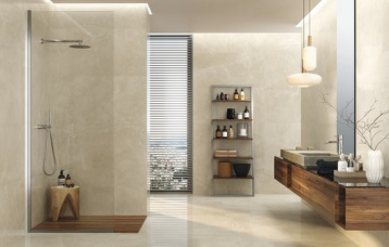 Bayona Ivory 60x120 cm. Pavimento Bayona Ivory 120x120 cm.