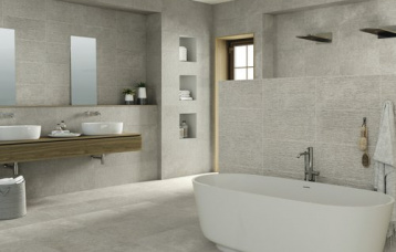 Ozone Grey 30 x 60 cm. Ozone Grey Slot 30 x 60 cm. Pavimento Ozone Grey 60 x 60 cm. Rectificado