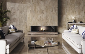 Pienza Miele Pulido Rectificado 80x160 cm. Pienza Miele Pulido 80x80 cm.