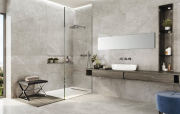 Bayona Silver 60x120 cm. Pavimento Bayona Silver 120x120 cm.