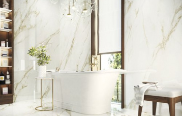 Adaggio Gold Pulido 260 x 120 cm. Pavimento Adaggio Gold Pulido 120 x 120 cm.