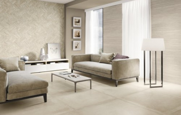 Larchwood Maple 40 x 120 cm. Parkiet Larchwood Maple 40 x 120 cm. Grafton Ivory 120 x 120 cm.