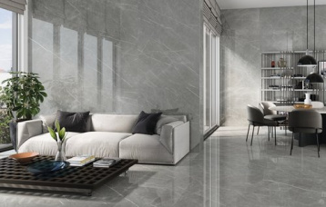 Eternal Dark Pulido 60 x 120 cm. Pavimento Eternal Dark Pulidol 120 x 120 cm.