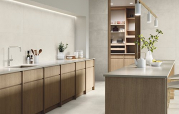 Unik Ivory natural 60 x 120 cm. Pavimento Unik Ivory natural 120 x 120 cm.