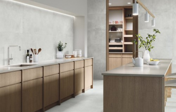 Unik Ash natural 60 x 120 cm. Pavimento Unik Ash natural 120 x 120 cm.