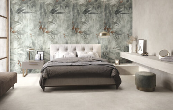 Blossom 260 x 120 cm. Asphalt Off White 260 x 120 cm. Pavimento Asphalt Off White 120 x 120 cm.