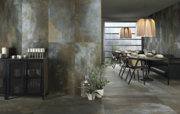 Metallic urban 60 x 120 cm. Pavimento Metallic urban 120 x 120 cm.