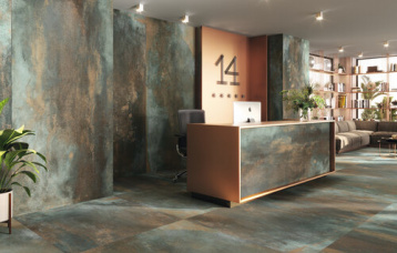 Metallic Wild 260x120 cm. Pavimento Metallic Wild 120x120 cm.
