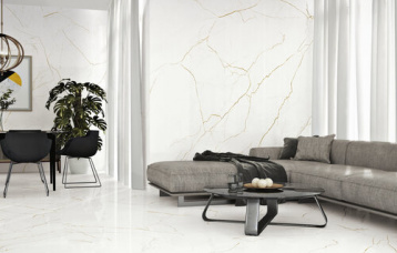 Quantum Pulido 260x120 cm. Pavimento Quantum Pulido 120x120 cm.