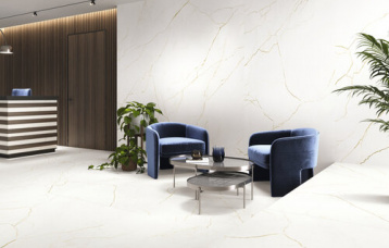 Quantum Satin 260x120 cm. Pavimento Quantum Satin 120x120 cm.