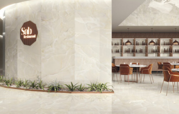 Onyx Sable Pulido 260 x 120 cm. Pavimento Onyx Sable Pulido 120 x 120 cm.