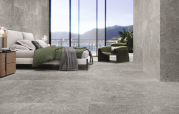 Stoneland Grey 60 x 120 cm.  Pavimento Stoneland Grey 120  x 120 cm.
