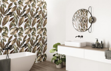 Neve Satin 60x120,  Decor Giardino 60x120 y Foresta Noce 20x120