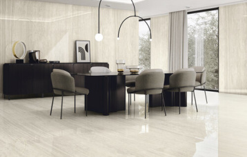 Venice Pulido Beige 120x260 cm. Pavimento Venice Pulido Beige 120x120 cm.