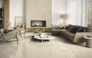 Concept Cream 120x260 cm. Pavimento Concept Cream 120x120 cm.