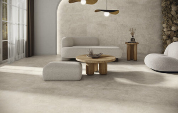 Revestimiento Capital Beige 40 x 120 cm . Pavimento Capital Beige 60 x 60 cm.
