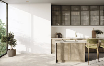 Blanco Natural 120x280.  Salerno Ivory 120x120