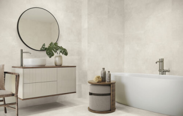 Unik Ivory Natural 30x60 cm. Pavimento Unik Ivory Natural 60x60 cm.