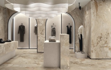 Nomad 120x280 cm. Brera Nut 120x280 cm. Pavimento Nomad 60x120 cm.