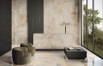 Revestimiento Royale Ambar 120x280 Pulido cm. Royale Ambar 60x120 Pulido cm.